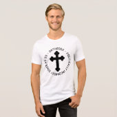 政治的に正しくない正教会クリスチャン トライブレンドTシャツ (正面全面)