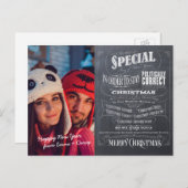 政治的に正しく目覚めた黒板クリスマス シーズンポストカード (正面/裏面)