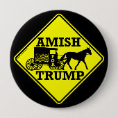 政治的に集まるトランプユニークを待ち望む 缶バッジ (正面)