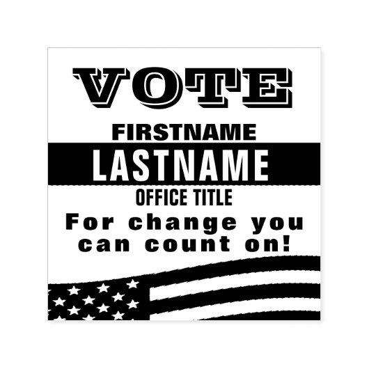 政治的キャンペーンスタンプ セルフインキングスタンプ (デザイン)