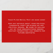 政治的キャンペーンフライヤー印刷、メド。サイズ チラシ (裏面)