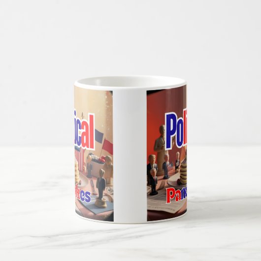 政治的パンケーキのマグカップ コーヒーマグカップ (中央)