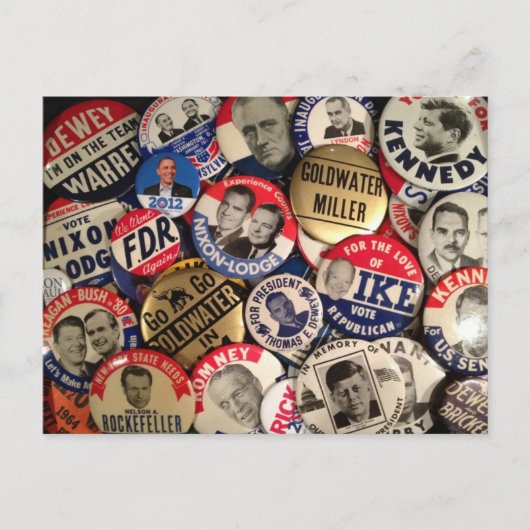 政治的ボタン ポストカード (正面)