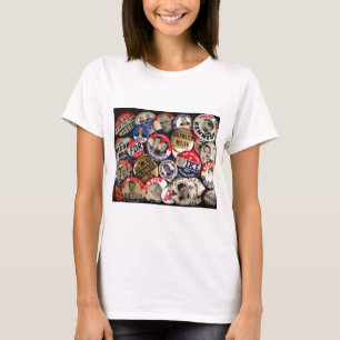 政治的ボタン Tシャツ