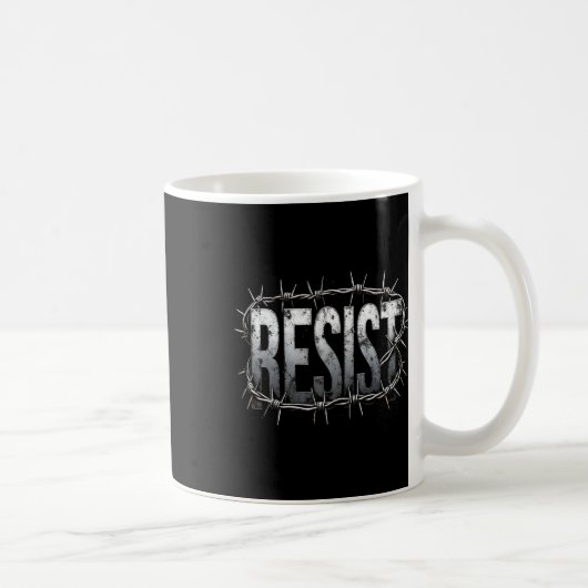 政治的抗議に抵抗する コーヒーマグカップ (右)