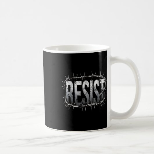 政治的抗議に抵抗する_4 コーヒーマグカップ (右)