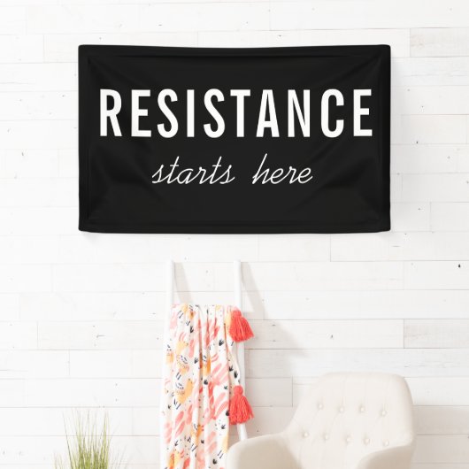 政治的抗議デモ行進から始まる抵抗 横断幕 (インサイチュ)