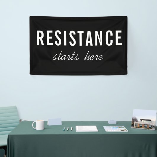 政治的抗議デモ行進から始まる抵抗 横断幕 (トレードショー)