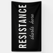 政治的抗議デモ行進から始まる抵抗 横断幕 (縦)