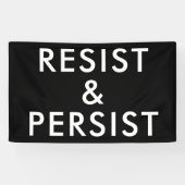 政治的抗議デモ行進に抵抗し続ける 横断幕 (横)