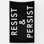 政治的抗議デモ行進に抵抗し続ける 横断幕 (縦)