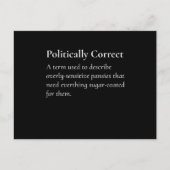 政治的正しい定義の攻撃プリント ポストカード (正面)