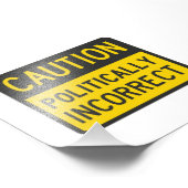 政治的誤りに注意する フォトプリント (角)