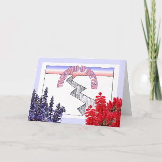 政治的CHASM 5のTOGETHER Greeting Card カード (正面)