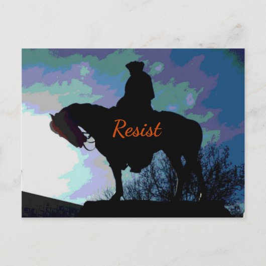 政治的'REIST"ジョージ・ワシントン騎馬 ポストカード (正面)