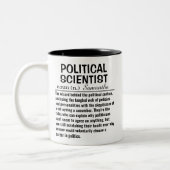 政治科学者の定義 ツートーンマグカップ (左)