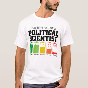 政治科学者の電池寿命 Tシャツ