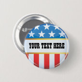 政治米国の旗ボタン 缶バッジ (正面&裏面)