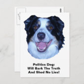 政治縁どは事実のはがきを言う ポストカード (正面/裏面)