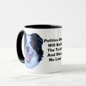 政治縁どは真実を叫ぶ マグカップ (正面左)