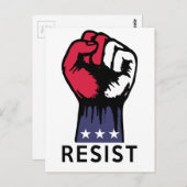 政治腐敗と闘うレジスタンス ポストカード (正面/裏面)