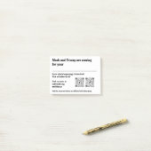 政治行動の事後記録 ポストイット (デスク上)