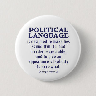 政治言語のOrwell 缶バッジ
