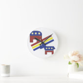 政治記号 ラウンド壁時計 (ホーム)