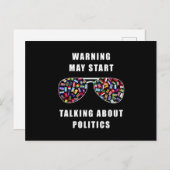 政治警告について話し始めるかもしれない ポストカード (正面/裏面)