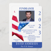 政治資金調達者招待状W/Photo 招待状 (正面/裏面)