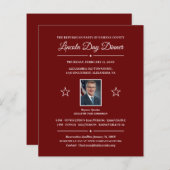 政治資金集めディナー招待状と写真 (正面/裏面)