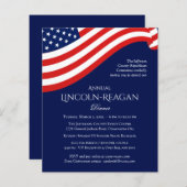 政治資金集めディナー招待状 (正面/裏面)