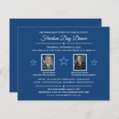 政治資金集めディナー招待状2枚 (正面/裏面)