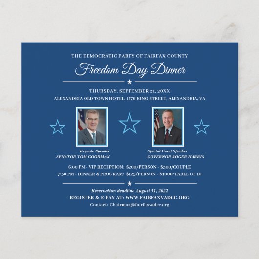 政治資金集めディナー招待状2枚 (正面)