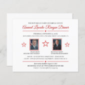 政治資金集めディナー招待状2枚 (正面/裏面)