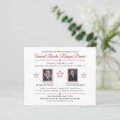 政治資金集めディナー招待状2枚 (スタンド正面)