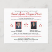 政治資金集めディナー招待状2枚 (正面)