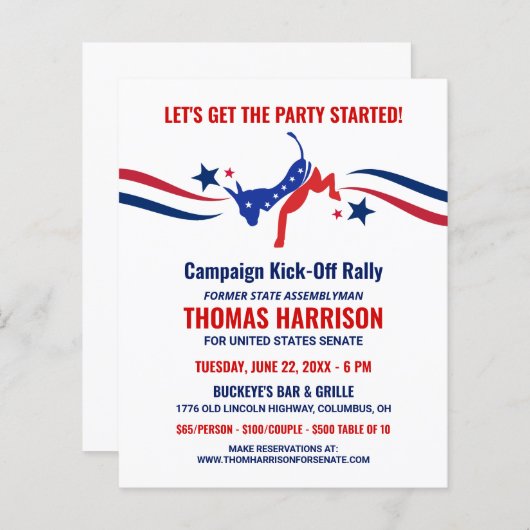 政治資金集め運動キックオフ民主党員 (正面/裏面)