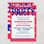 政治運動のパーティの招待状 招待状 (正面/裏面)