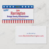 政治運動の名刺(投票) 名刺 (正面/裏面)