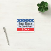 政治運動の愛国心が強い印刷された候補者 ポストイット (オフィス)