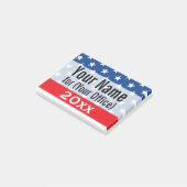 政治運動の愛国心が強い印刷された候補者 ポストイット (アングル)