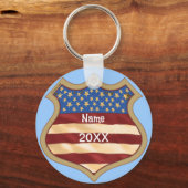 政治運動の盾 キーホルダー (正面)