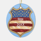 政治運動の盾 セラミックオーナメント (左)