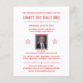 政治運動の資金集め招待状と写真 (正面)