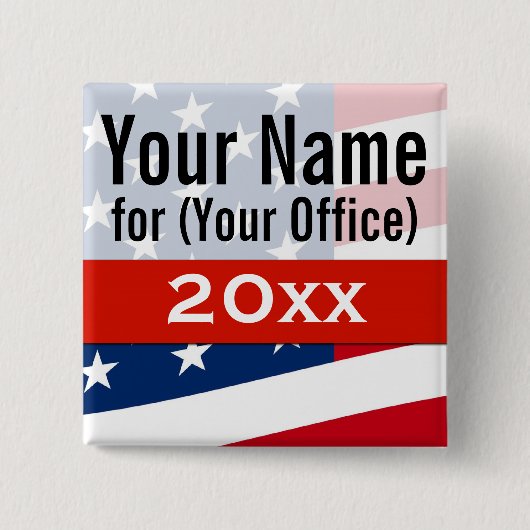 政治運動の超党派はあなたの作成します 缶バッジ (正面)