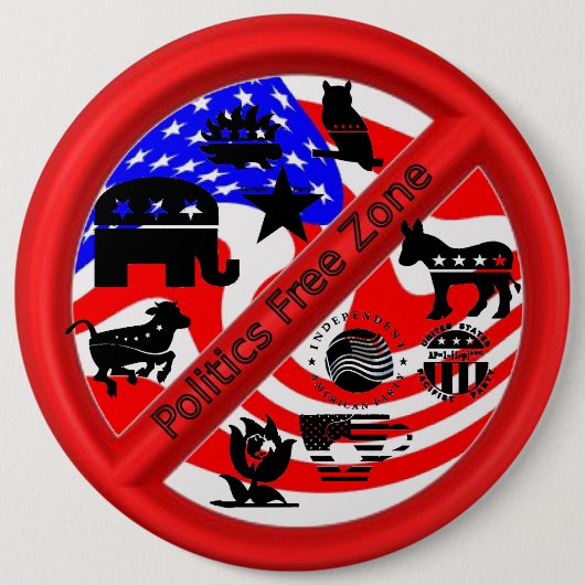 政治運動の防水加工剤ボタン 缶バッジ (正面)