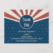 政治運動イベント集会の募金ありがとう ポストカード (正面)