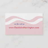 政治運動カード – 郡保安官 名刺 (裏面)