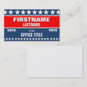 政治運動テンプレート 名刺 (正面/裏面)